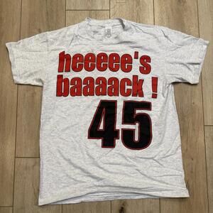 Michael Jordan 45 Hes Back Large Shirt Retirement Chicago Bulls 90S